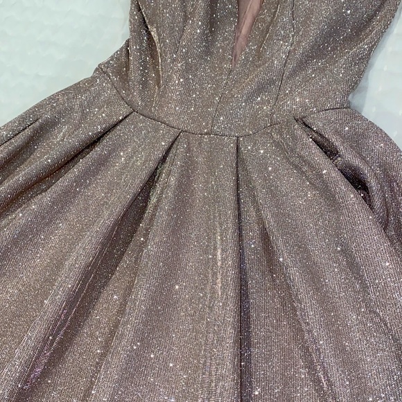 B DARLIN Beautiful Off the Shoulder Glitter Full Length Prom Dinner Party - Picture 12 of 13